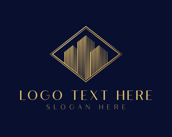 Modern Diamond Building Logo