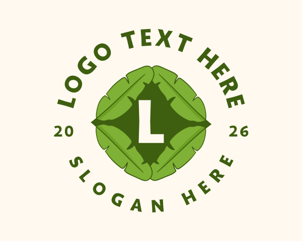 Tropical Leaf Emblem