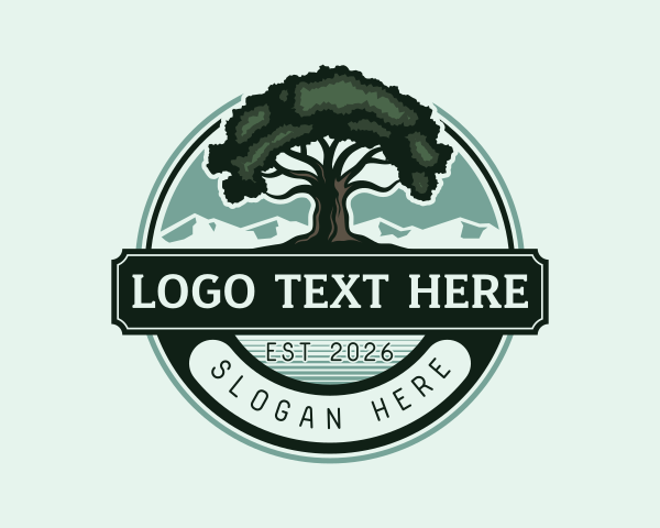 Sustainable Eco Tree Emblem