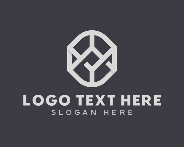 Geometric Grey Tech Symbol