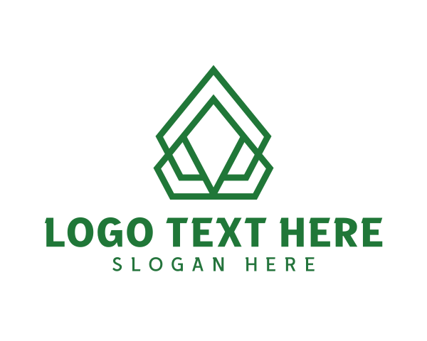 Geometric Green Diamond A
